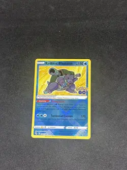 Pokemon Card Radiant Blastoise 018/078 Pokemon Go Rare Near Mint - Image 1