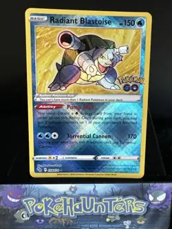 Pokemon Card Radiant Blastoise 018/078 Pokemon Go Rare Near Mint - Image 1