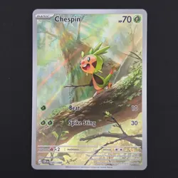 Pokemon TCG Card Chespin 087/086 Chaos Rising Illustration Rare - NM - Image 1