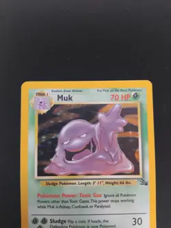LP Pokemon TCG Muk Fossil Holo Rare Card 13/62 Nm Condition, WOTC Vintage - Image 3