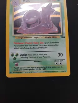 LP Pokemon TCG Muk Fossil Holo Rare Card 13/62 Nm Condition, WOTC Vintage - Image 4