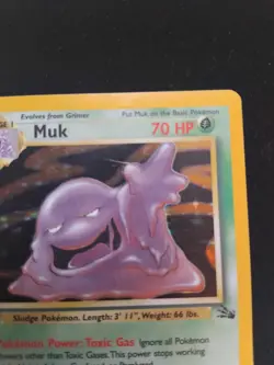 LP Pokemon TCG Muk Fossil Holo Rare Card 13/62 Nm Condition, WOTC Vintage - Image 5