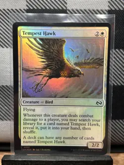 MTG TCG: Tempest Hawk 31, Tarkir: Dragonstorm _ FOIL - Image 1