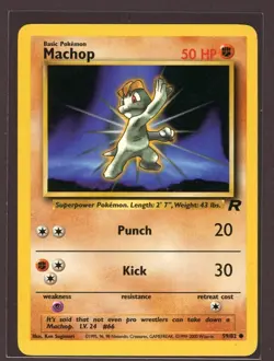 Machop Non-Holo WOTC Pokemon Card 59/82 Rocket Set EXCELLENT - Image 1