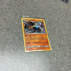 Pokemon Card lucario Holo Swirl Black Star Promo SM54 LP - Image 1