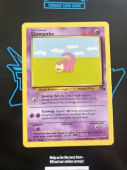 SLOWPOKE Fossil 55/62 Unlimited WOTC Pokemon Card D61 - Image 1