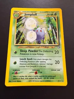 NM Jumpluff Pokemon Neo Genesis 7/111 Holo Card Rare Pokemon Vintage WOTC TCG - Image 1