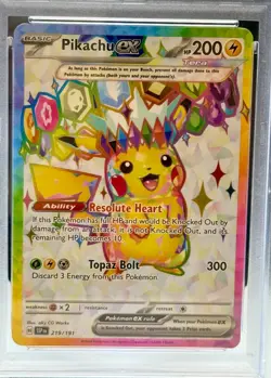 2024 POKEMON PIKACHU Ex Ultra Rare #219 SSP EN **PSA 8** - Image 3