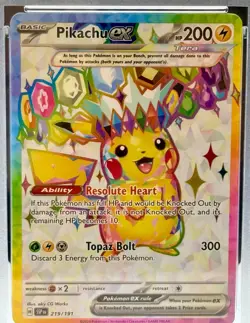2024 POKEMON PIKACHU Ex Ultra Rare #219 SSP EN **PSA 8** - Image 4