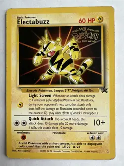 Pokemon TCG Electabuzz #2 WB The First Movie Stamped Promo Card - Image 1