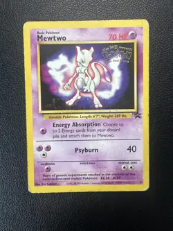 Pokemon TCG Mewtwo #3 Black Star Promos Kids WB Presents 1st Movie Stamp - HP - Image 4