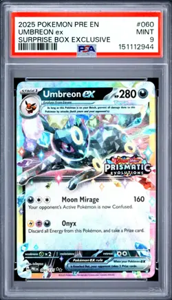 Pokemon 2025 Prismatic Evolutions Stamp Umbreon ex 060/131 Holo Promo PSA 9 #2 - Image 1