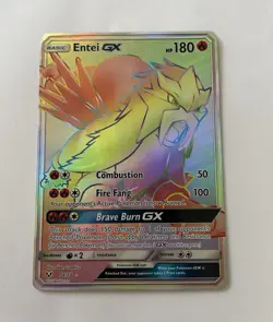 The Pokemon Company Entei GX 74/73 Shining Legends Secret Rare Full Art Holo - Image 1