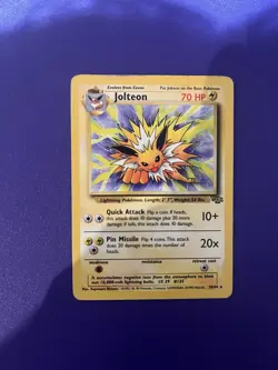 Pokemon TCG Jolteon Jungle Set 20/64 Rare Non-Holo Wotc Card - Image 1