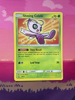 Pokemon Card Shining Celebi SM79 Black Star Promo Near Mint - Image 1