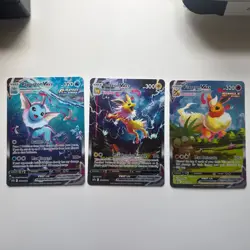 JUMBO CARD SET Vaporeon VMAX SWSH182 Jolteon VMAX SWSH184 Flareon VMAX SWSH180 - Image 1