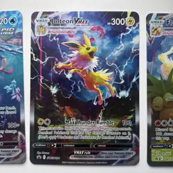 JUMBO CARD SET Vaporeon VMAX SWSH182 Jolteon VMAX SWSH184 Flareon VMAX SWSH180 - Image 3
