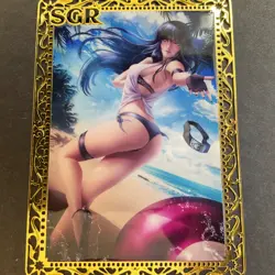 Goddess Story Gold METAL Card - Maiden Party - Serial Number #/200! Anime Bikini - Image 1