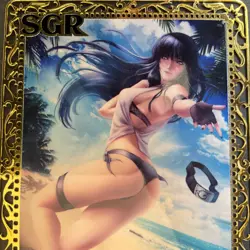 Goddess Story Gold METAL Card - Maiden Party - Serial Number #/200! Anime Bikini - Image 3