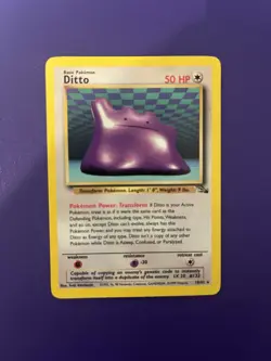 Pokemon TCG Ditto 18/62 Fossil Non-Holo Wotc Card - Image 1