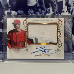 2018 Leaf Trinity Shohei Ohtani Autograph Card Patch Player Worn Angels RC Auto - Image 1