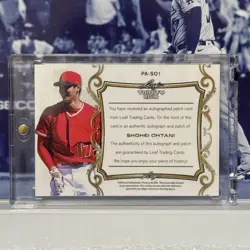 2018 Leaf Trinity Shohei Ohtani Autograph Card Patch Player Worn Angels RC Auto - Image 2