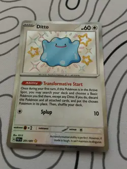 Ditto - 201/091 - Paldean Fates - Shiny Rare - Pokemon Card - NM/M - Image 2