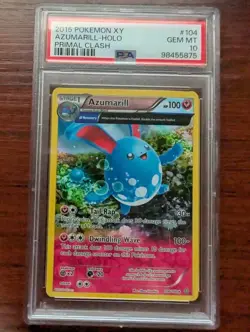 2015 Pokemon XY Azumarill - Holo Primal Clash 104/160 PSA 10 - Image 1