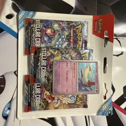 Stellar Crown Pokemon TCG Three 3 Booster Blister Packs - Latias - Image 1