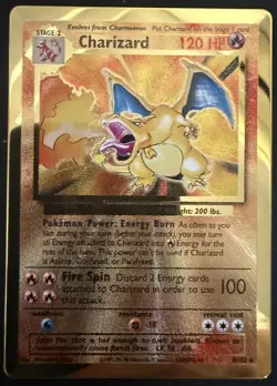 Charizard 4/102 Ultra Premium Collection Metal Card Pokemon - Image 2
