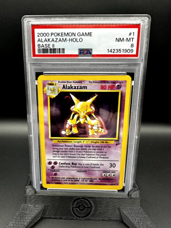 Alakazam Base Set 2 Holo Pokemon Card WOTC NM Mint PSA 8 - Image 1
