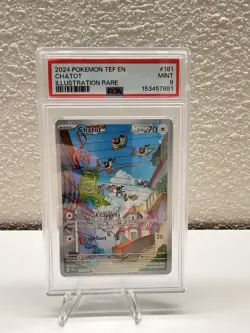 Chatot 181/162 SV05: Temporal Forces Holo Pokemon Card PSA 9 - Image 1