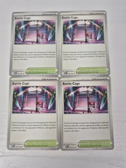 4x Battle Cage 085/094 Playset Phantasmal Flames Pokemon TCG Deck Building - Image 1