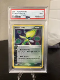 Dark Celebi Holo 4/101 Hidden Legends Pokemon PSA 9 New Cert Swirl - Image 2