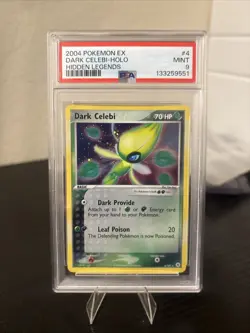 Dark Celebi Holo 4/101 Hidden Legends Pokemon PSA 9 New Cert Swirl - Image 5