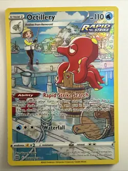 Pokemon TCG Octillery TG03/TG30 Brilliant Stars Full Art Secret Rare Card - Image 1