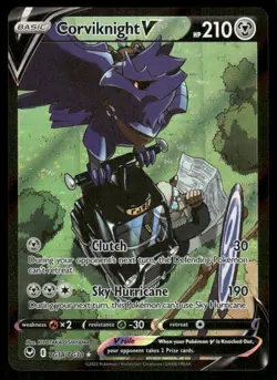 Pokemon Cards Corviknight V TG18/TG30 Holo Silver Tempest Trainer Gallery NM - Image 1