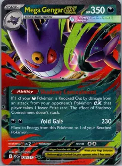 Mega Gengar ex 056/094 Double Rare Phantasmal Flames Pokemon Holo Near Mint - Image 1