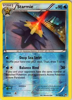 Starmie 30/162 Uncommon - Pokemon TCG XY: BREAKthrough - Reverse Holo (NM) - Image 1
