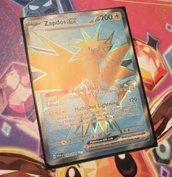 Pokemon TCG Zapdos ex 192/165 SV 151 Full Art Holo Ultra Rare EX 200 HP - Image 1