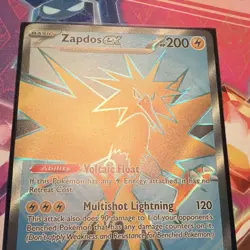 Pokemon TCG Zapdos ex 192/165 SV 151 Full Art Holo Ultra Rare EX 200 HP - Image 2
