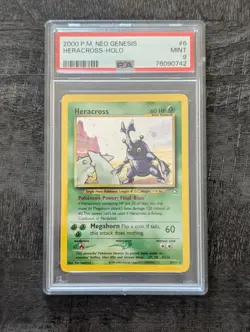 2000 - Heracross Neo Genesis Pokemon PSA 9 Mint - Image 1