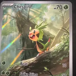 Chespin 87/86 Illustration Rare Pokemon Chaos Rising ME04 NM - Image 4