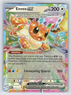 Eevee ex 075/131 Holo Double Rare Prismatic Evolutions Pokemon Lightly Played - Image 1