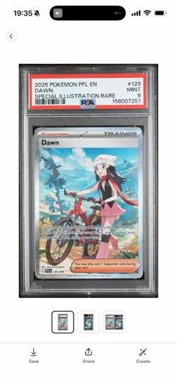 2025 Pokemon Phantasmal Flames Dawn Special Illustration Rare #129 PSA 9 MINT - Image 5