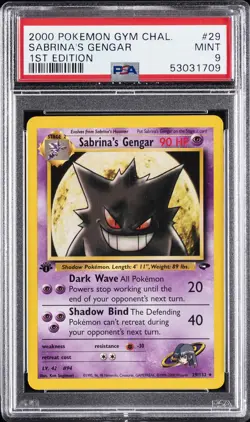 2000 POKEMON GYM CHALLENGE 1ST EDITION #29 SABRINA'S GENGAR PSA 9 - Image 1