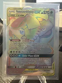 Pokemon TCG Venusaur And Snivy GX Full Art Rainbow (249/236) TAG TEAM NM+ - Image 1