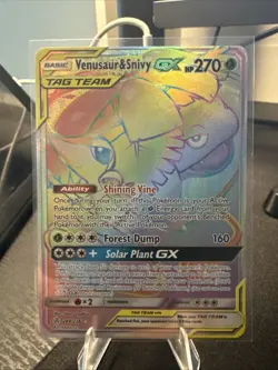 Pokemon TCG Venusaur And Snivy GX Full Art Rainbow (249/236) TAG TEAM NM+ - Image 2