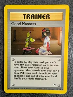 Good Manners 111/132 Uncommon Gym Heroes Pokemon Unlimited Moderately Played - Image 1