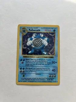 Pokemon Poliwrath Base Set (Shadowless) Holo 13/102 WOTC Rare - Image 1